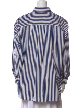 TOTEME Signature Stripe Long Sleeve Striped Button-Up Top