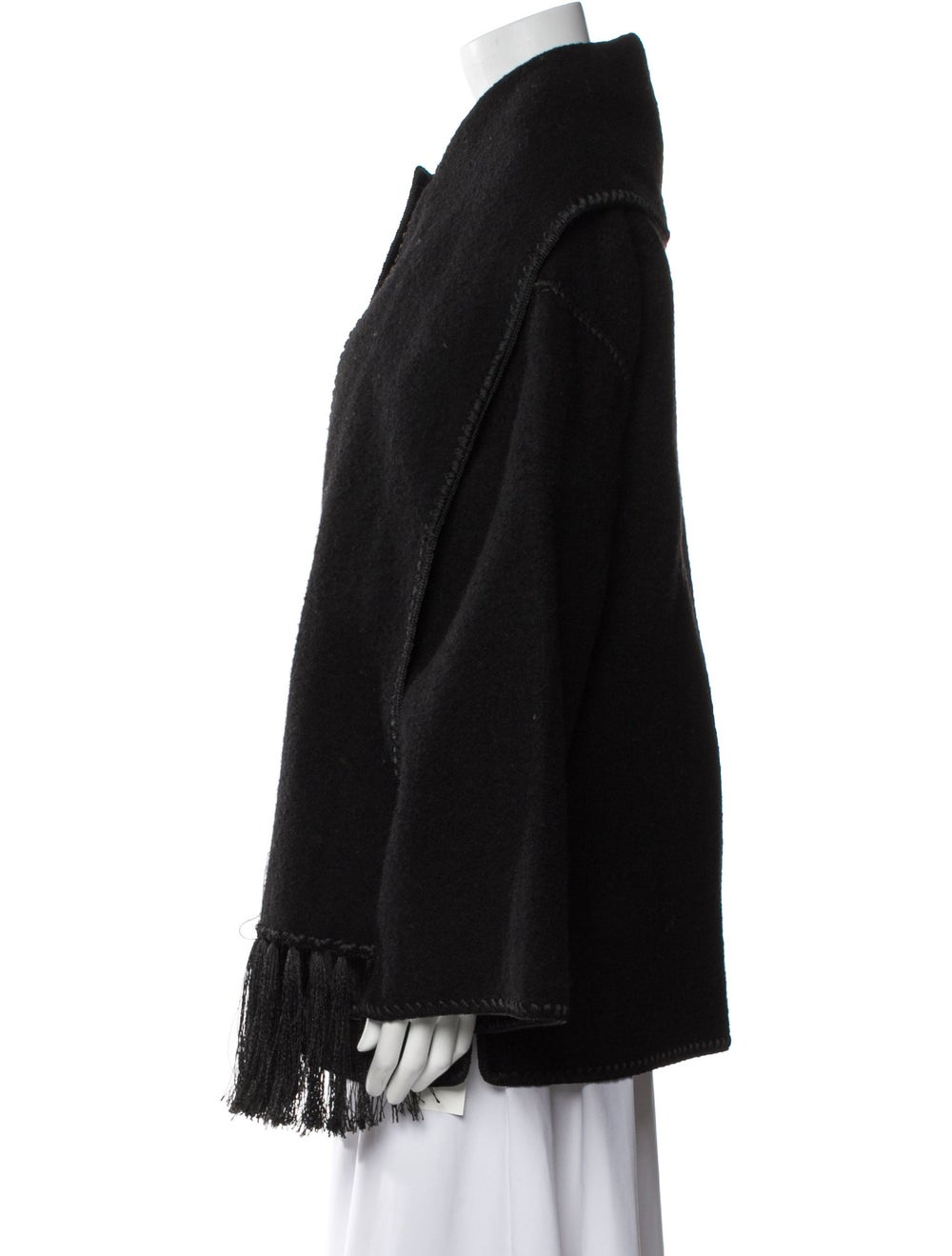 Toteme Wool Jacket Black Collarless Patch Pockets… - image 2