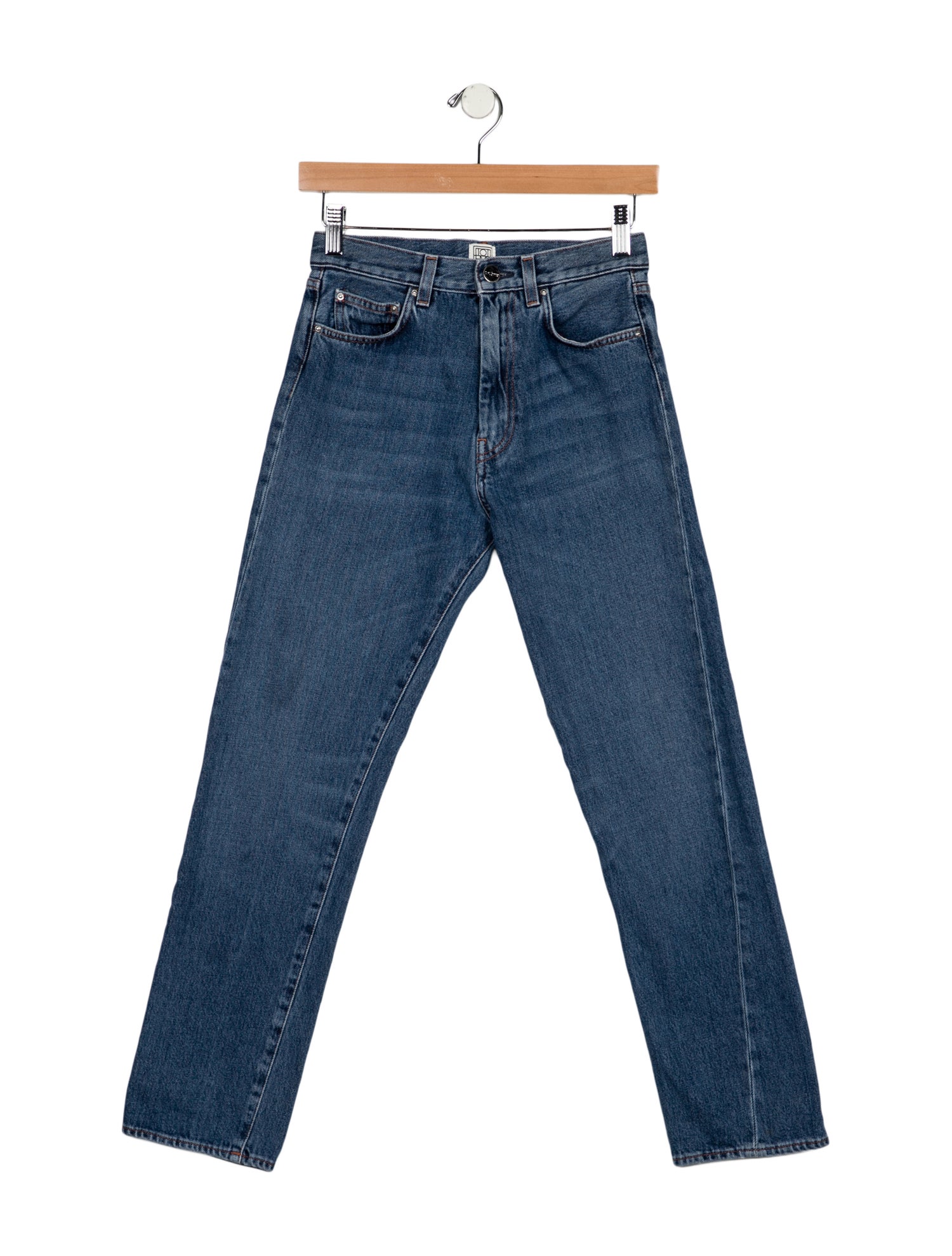 TOTEME Mid-Rise Straight Leg Jeans