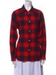 TOTEME Plaid Print Long Sleeve Button-Up Top