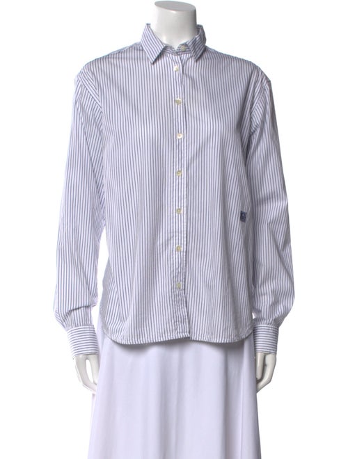 TOTEME Striped Long Sleeve Button-Up Top