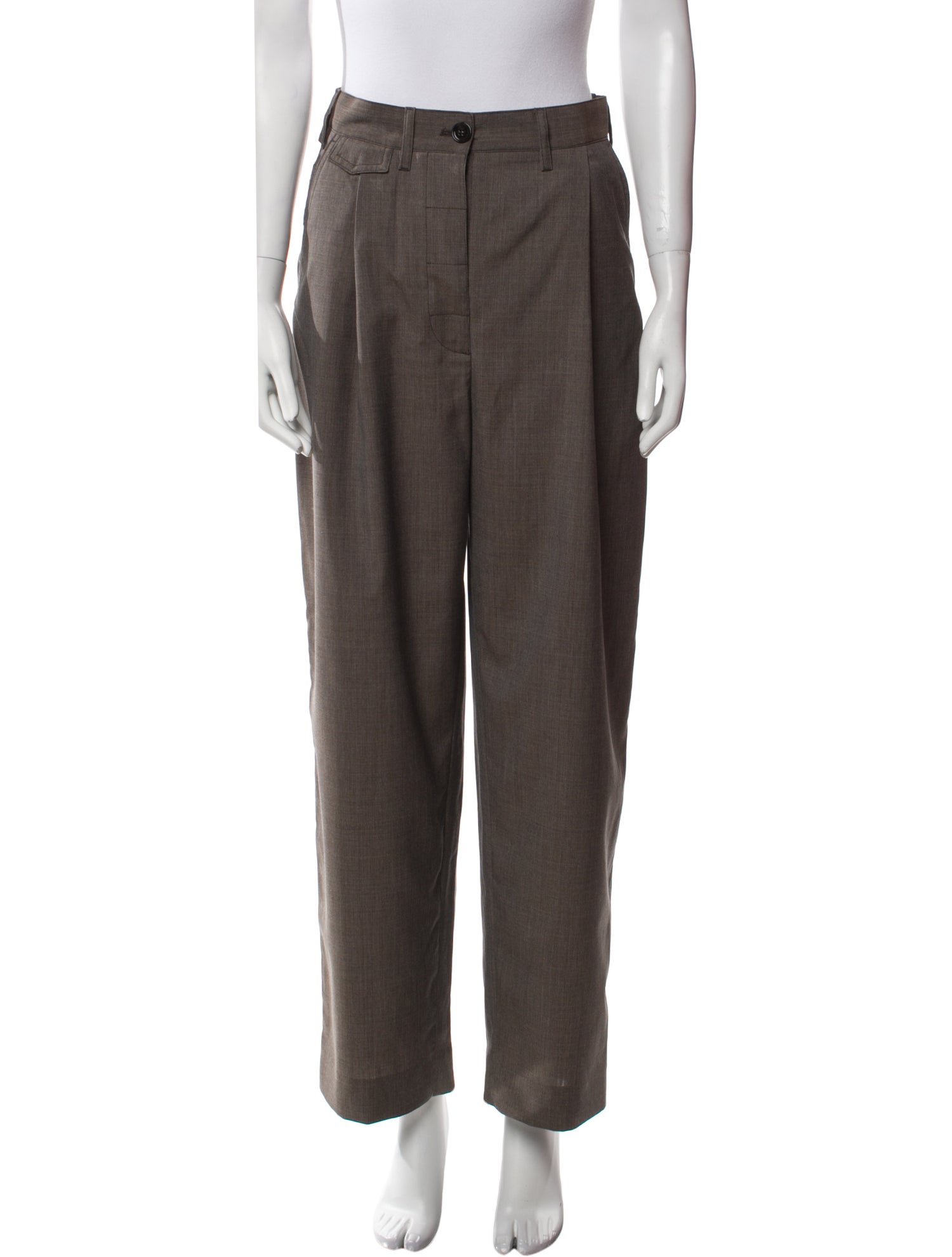 TOTEME Fluid Button Trouser Wide Leg Pants