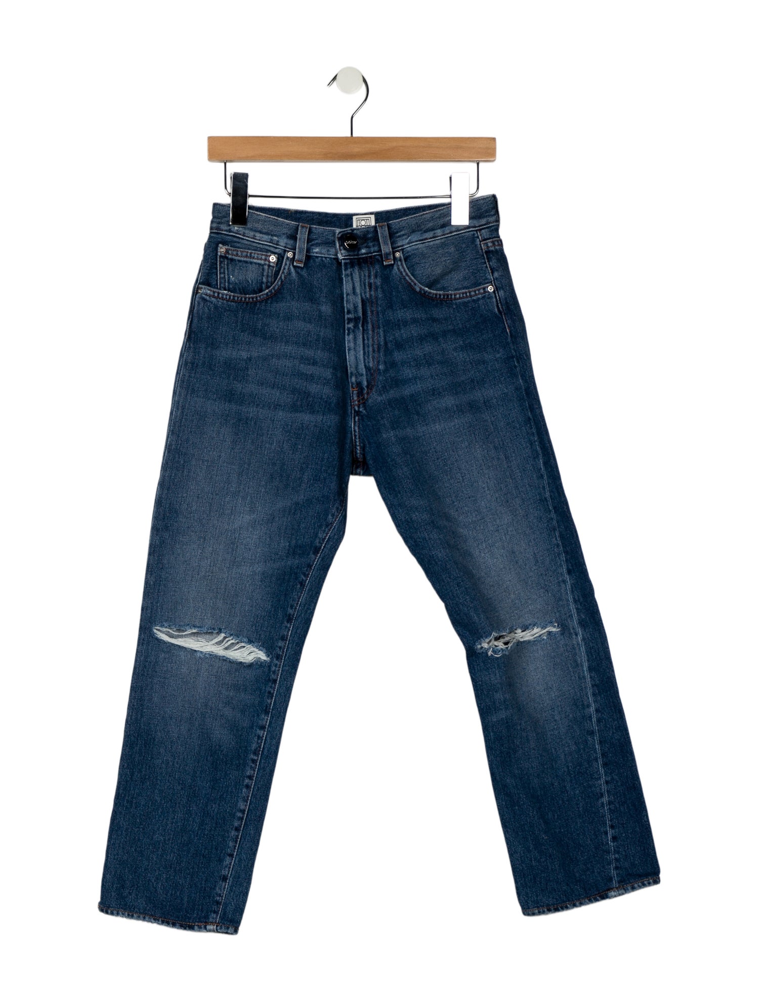 TOTEME Mid-Rise Straight Leg Jeans