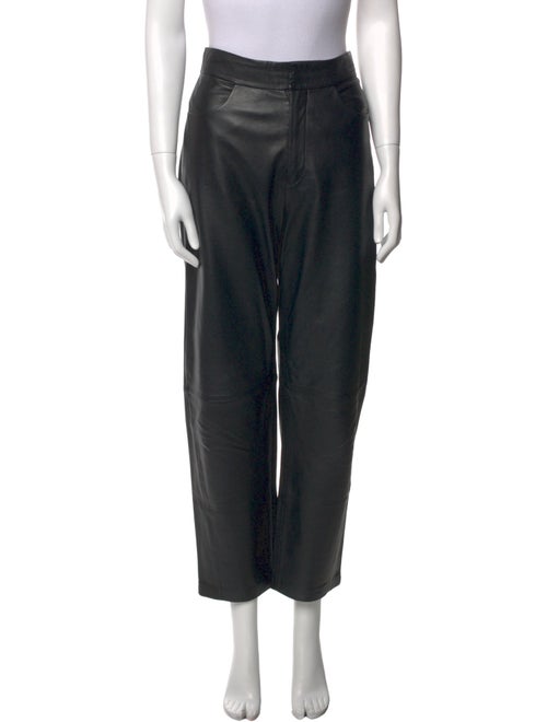 TOTEME Leather Straight Leg Pants