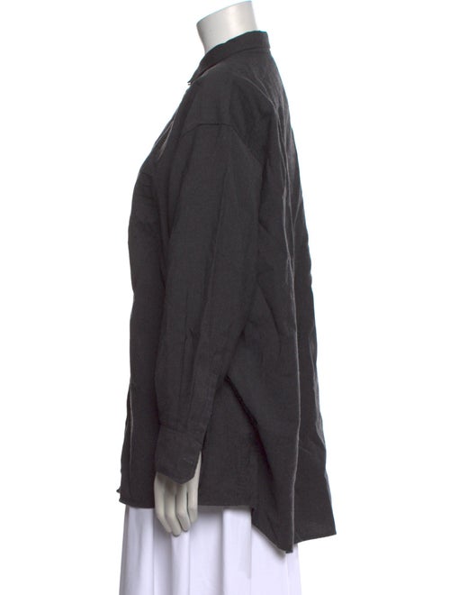 TOTEME Wool Long Sleeve Button-Up Top