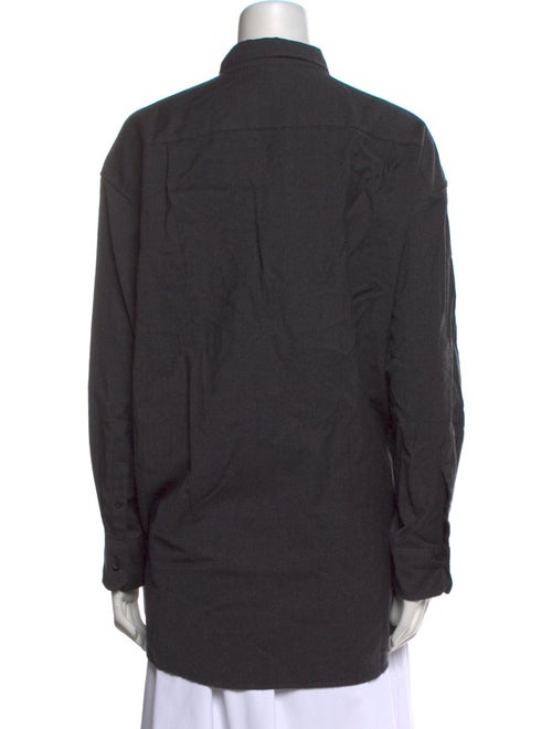 TOTEME Wool Long Sleeve Button-Up Top