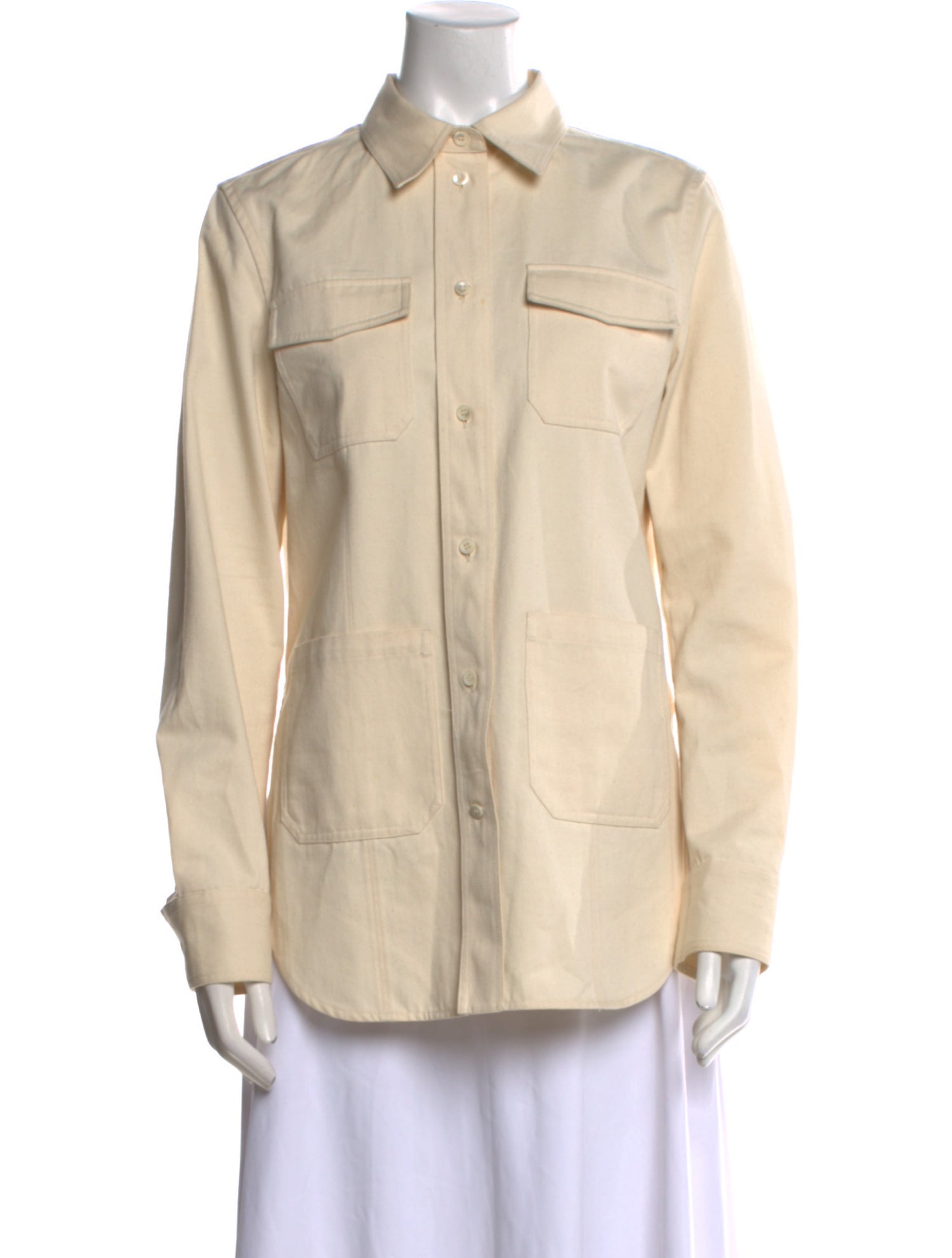 TOTEME Patch Pocket Long Sleeve Long Sleeve Button-Up Top