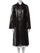TOTEME Raglan-Sleeve Croco Embossed Leather Trench Coat