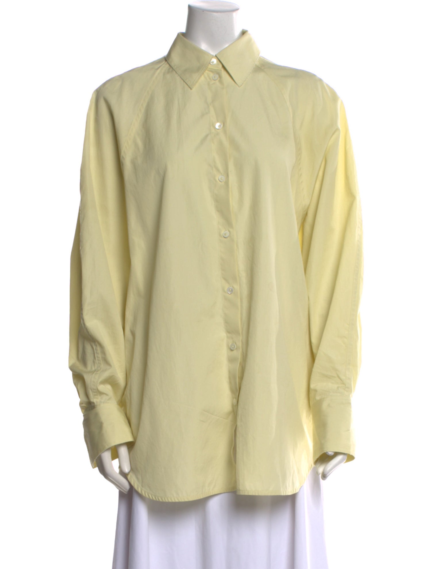 TOTEME Raw Raglan Long Sleeve Button-Up Top