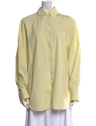 TOTEME Raw Raglan Long Sleeve Button-Up Top