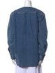 TOTEME Crew Neck Long Sleeve Button-Up Top