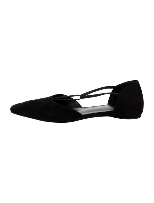 TOTEME Suede Grosgrain Trim D'Orsay Flats