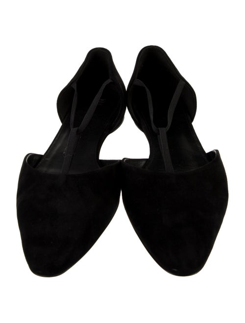 TOTEME Suede Grosgrain Trim D'Orsay Flats