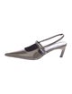 TOTEME Patent Leather Leather Trim Embellishment Slingback Pumps
