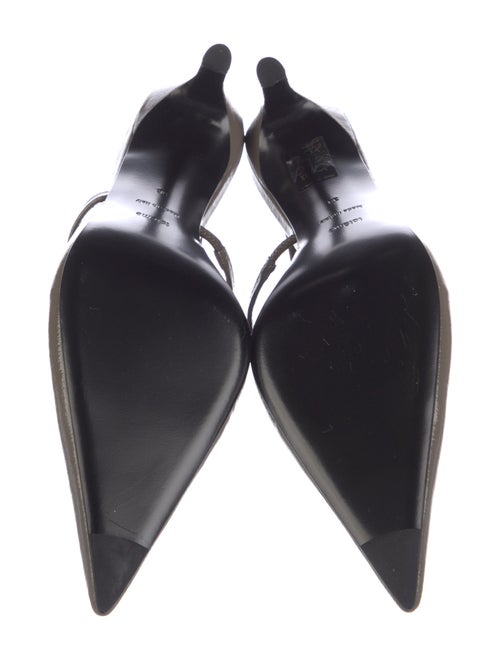 TOTEME Patent Leather Leather Trim Embellishment Slingback Pumps