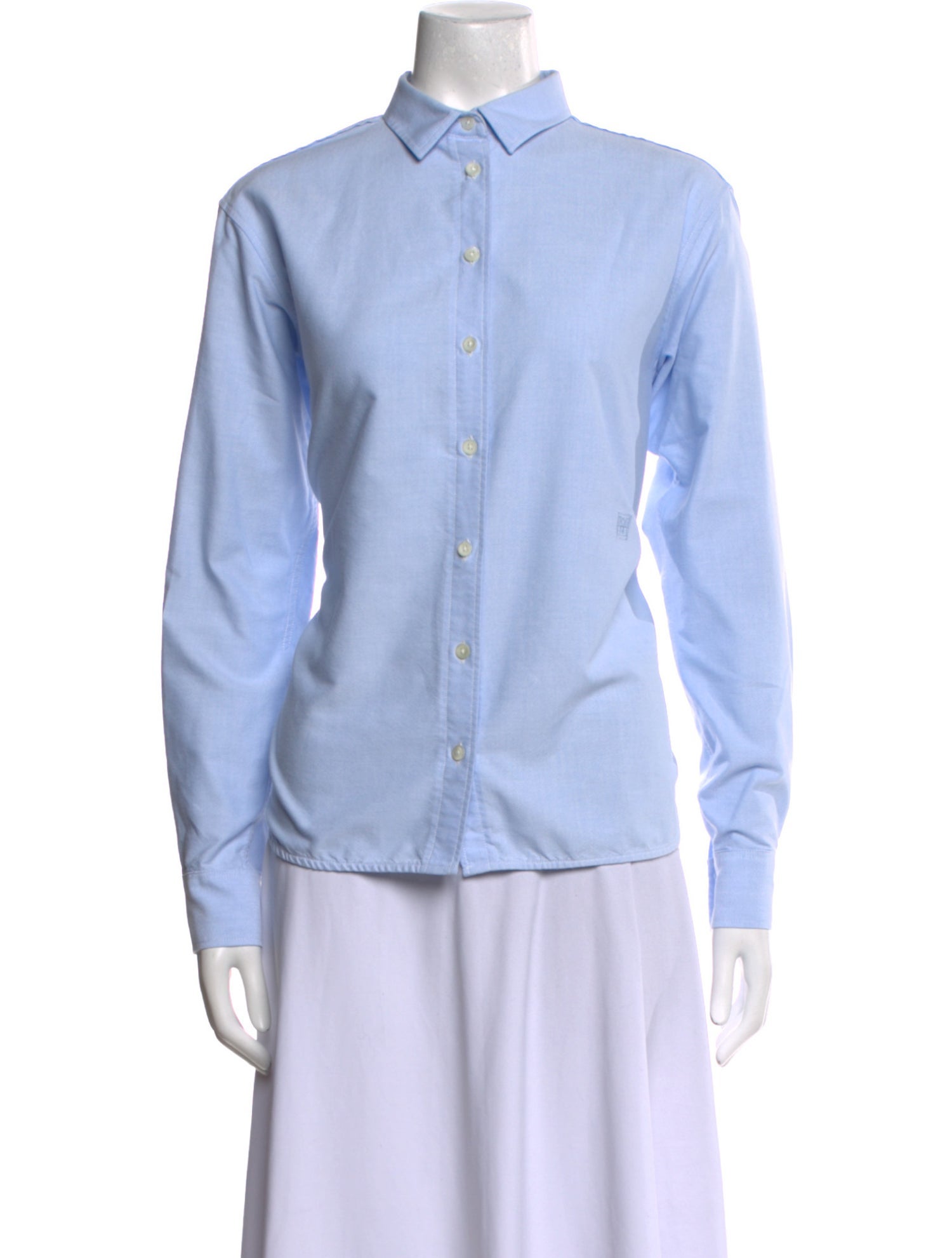 TOTEME Signature Cotton Shirt Long Sleeve Button-Up Top