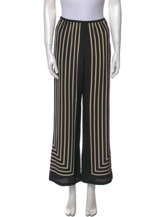 TOTEME Monogram Silk Jacquard Slacks Wide Leg Pants
