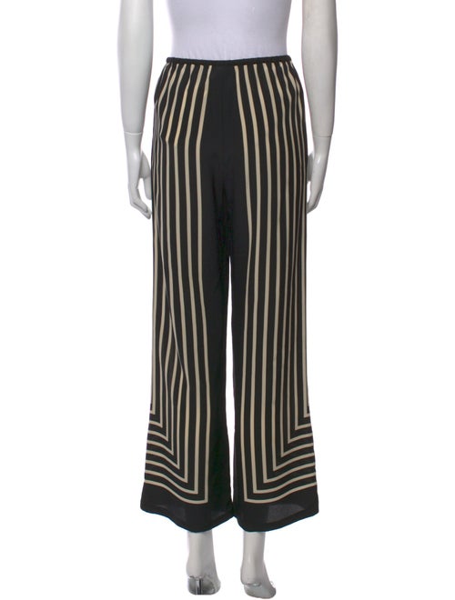 TOTEME Monogram Silk Jacquard Slacks Wide Leg Pants