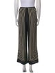 TOTEME Monogram Silk Jacquard Slacks Wide Leg Pants