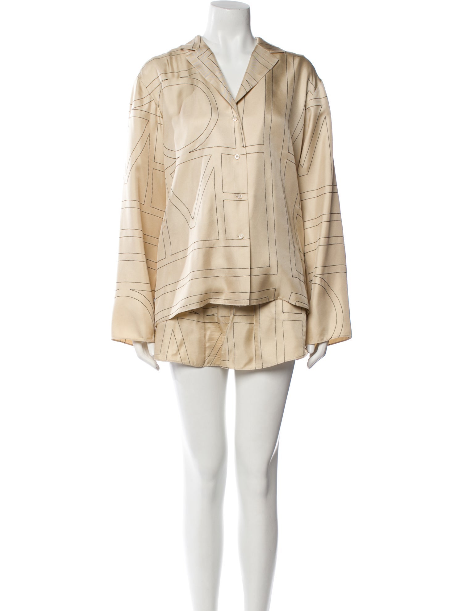 TOTEME Silk Printed Pajamas