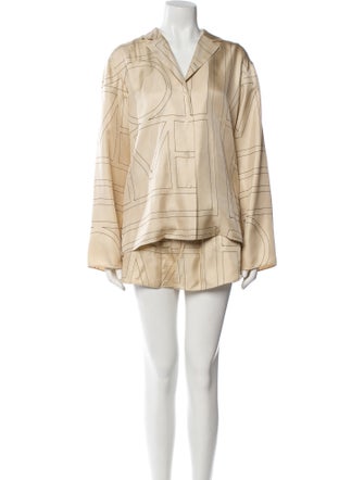 TOTEME Silk Printed Pajamas