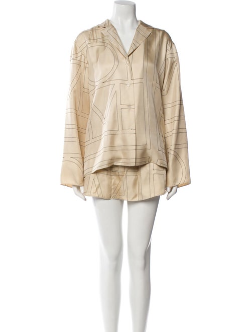 TOTEME Silk Printed Pajamas