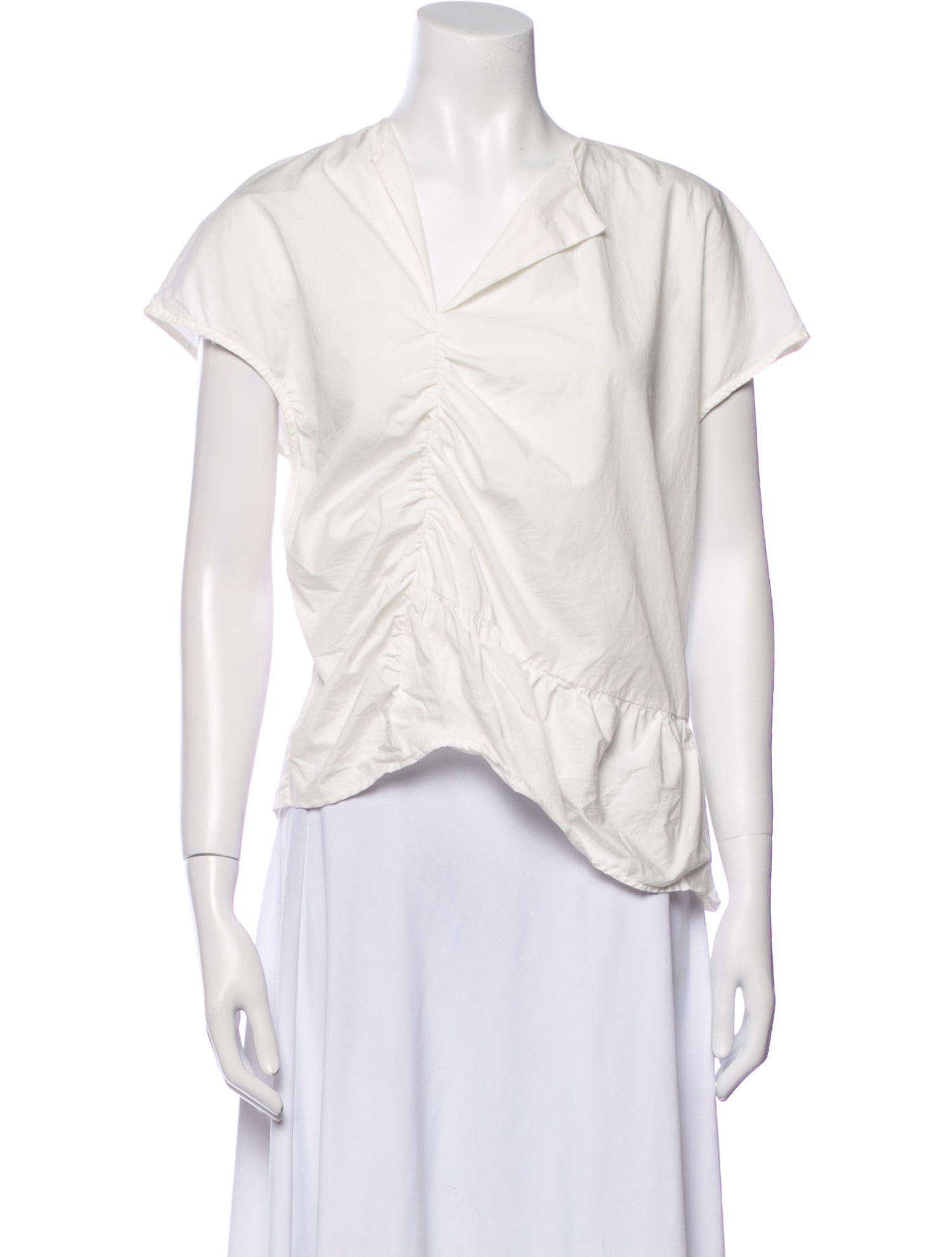 TOTEME V-Neck Short Sleeve Blouse