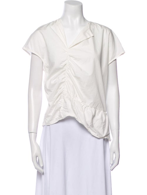 TOTEME V-Neck Short Sleeve Blouse