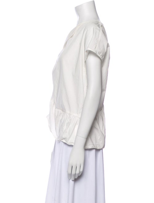 TOTEME V-Neck Short Sleeve Blouse