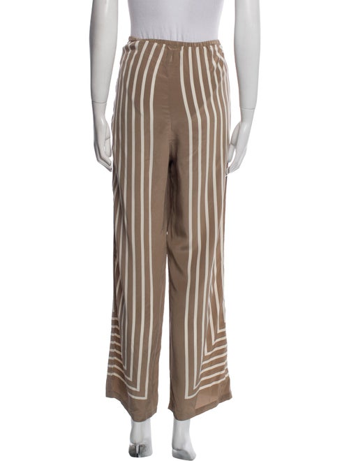 TOTEME Monogram Silk Slacks Wide Leg Pants