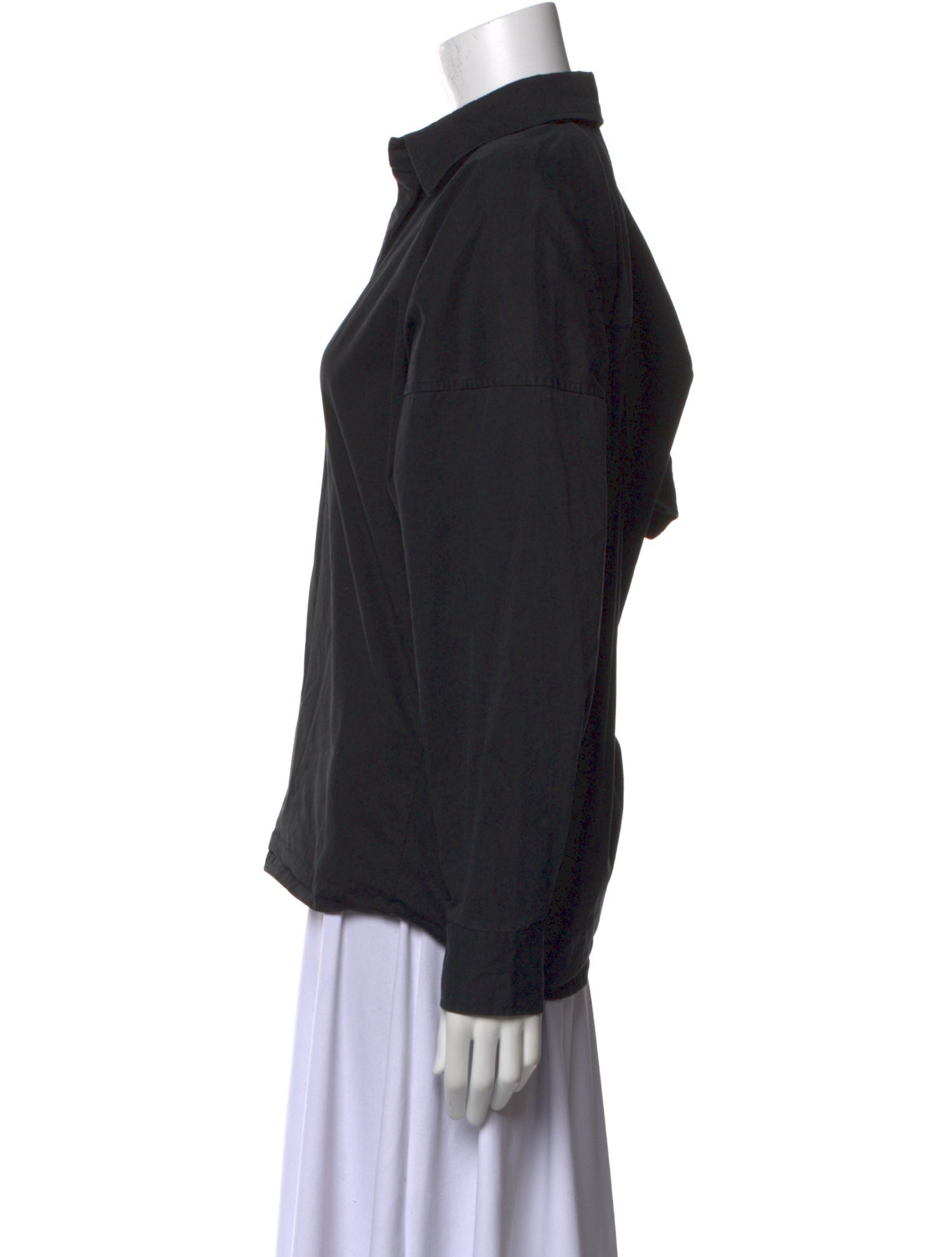 TOTEME Washed Cotton Shirt V-Neck Blouse