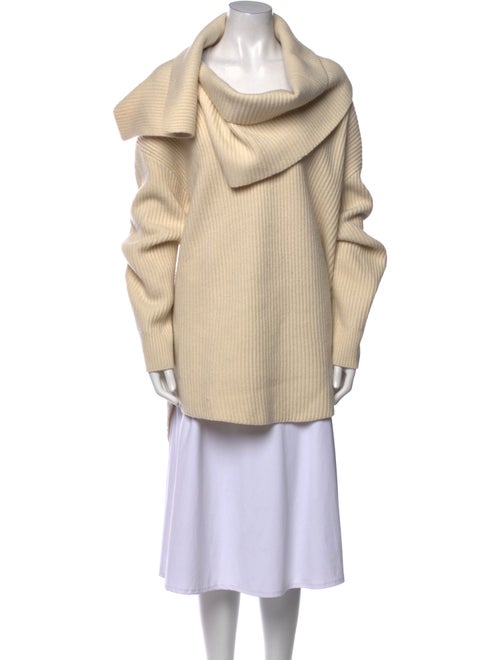 TOTEME Long Scarf Knit Wool Sweater