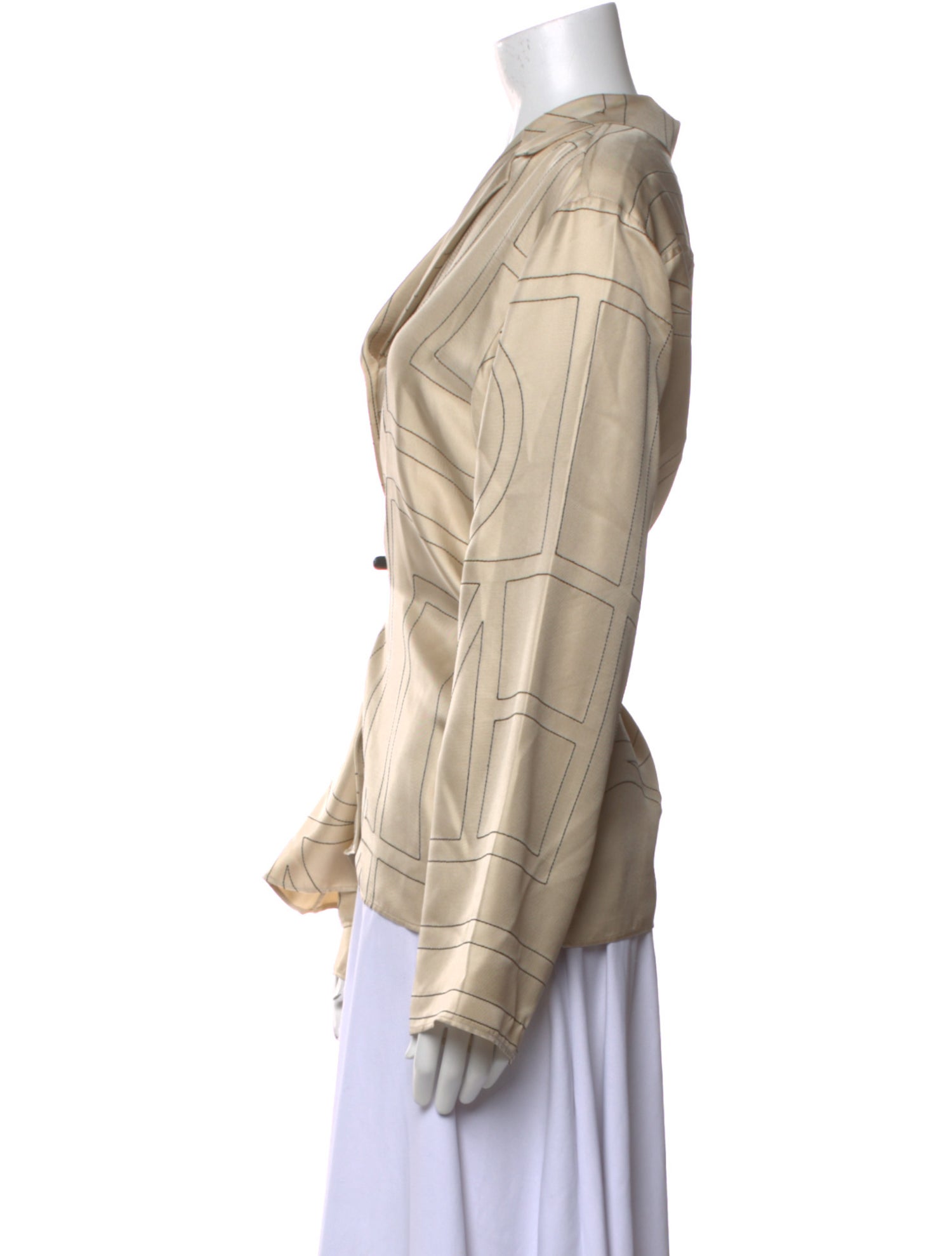 TOTEME Silk Embroidered Accent Pajamas