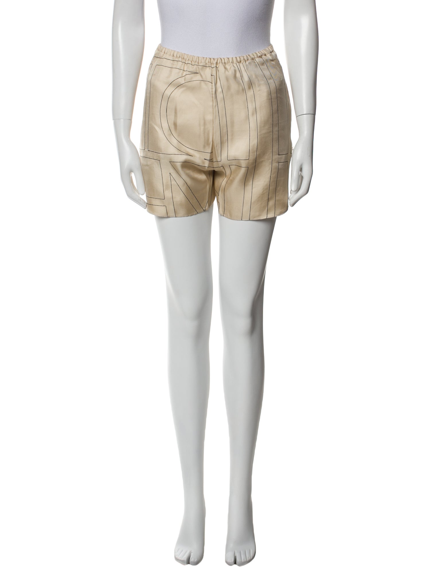TOTEME Monogram Silk PJ Shorts Mini Shorts w/ Tags