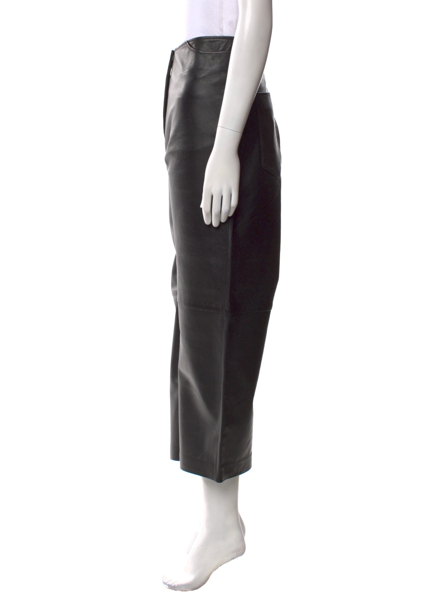 TOTEME Leather Wide Leg Pants