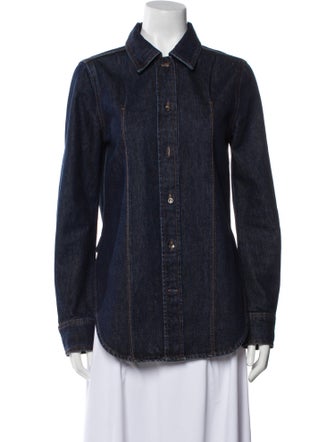 TOTEME Long Sleeve Button-Up Top