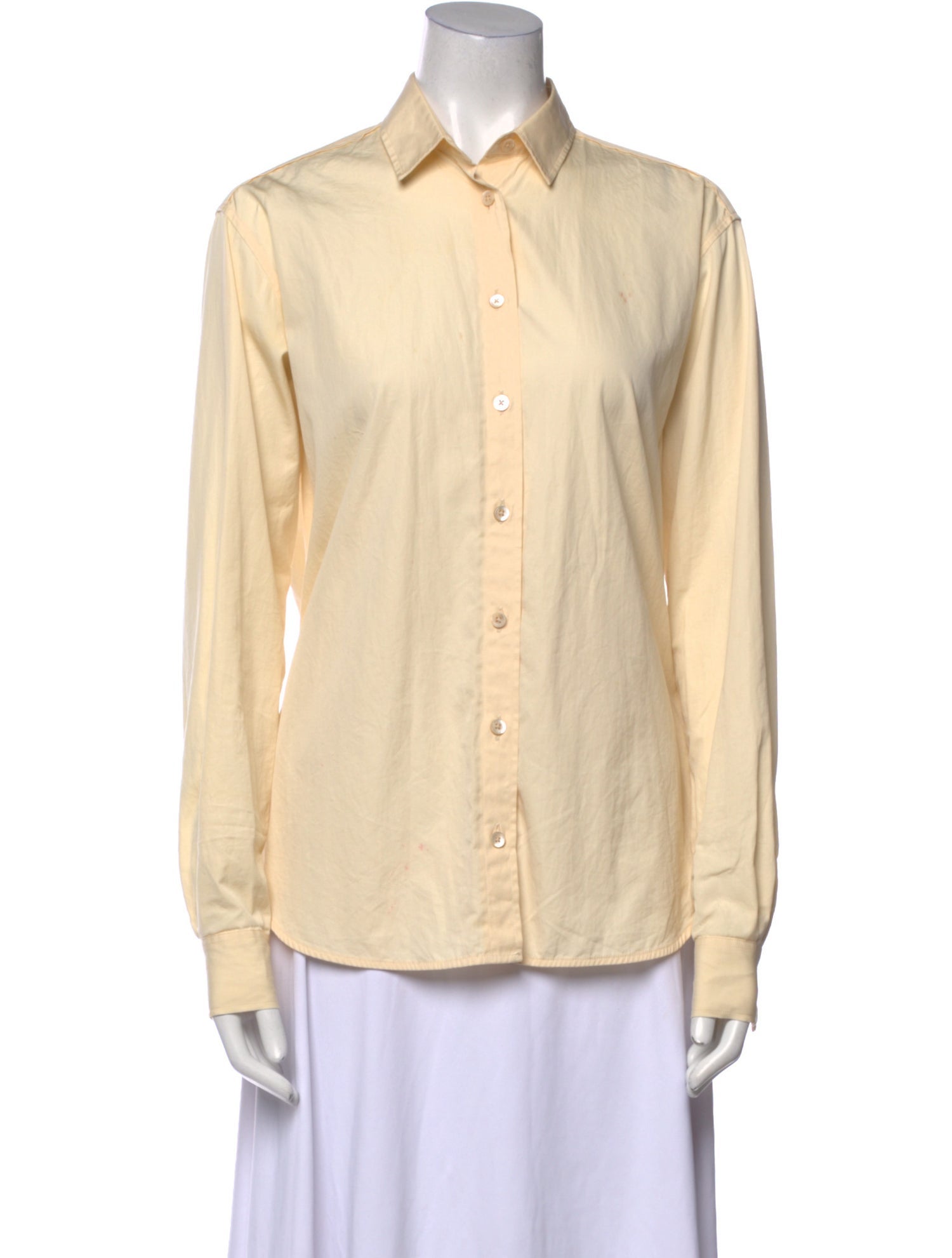 TOTEME Signature Cotton Shirt Long Sleeve Button-Up Top