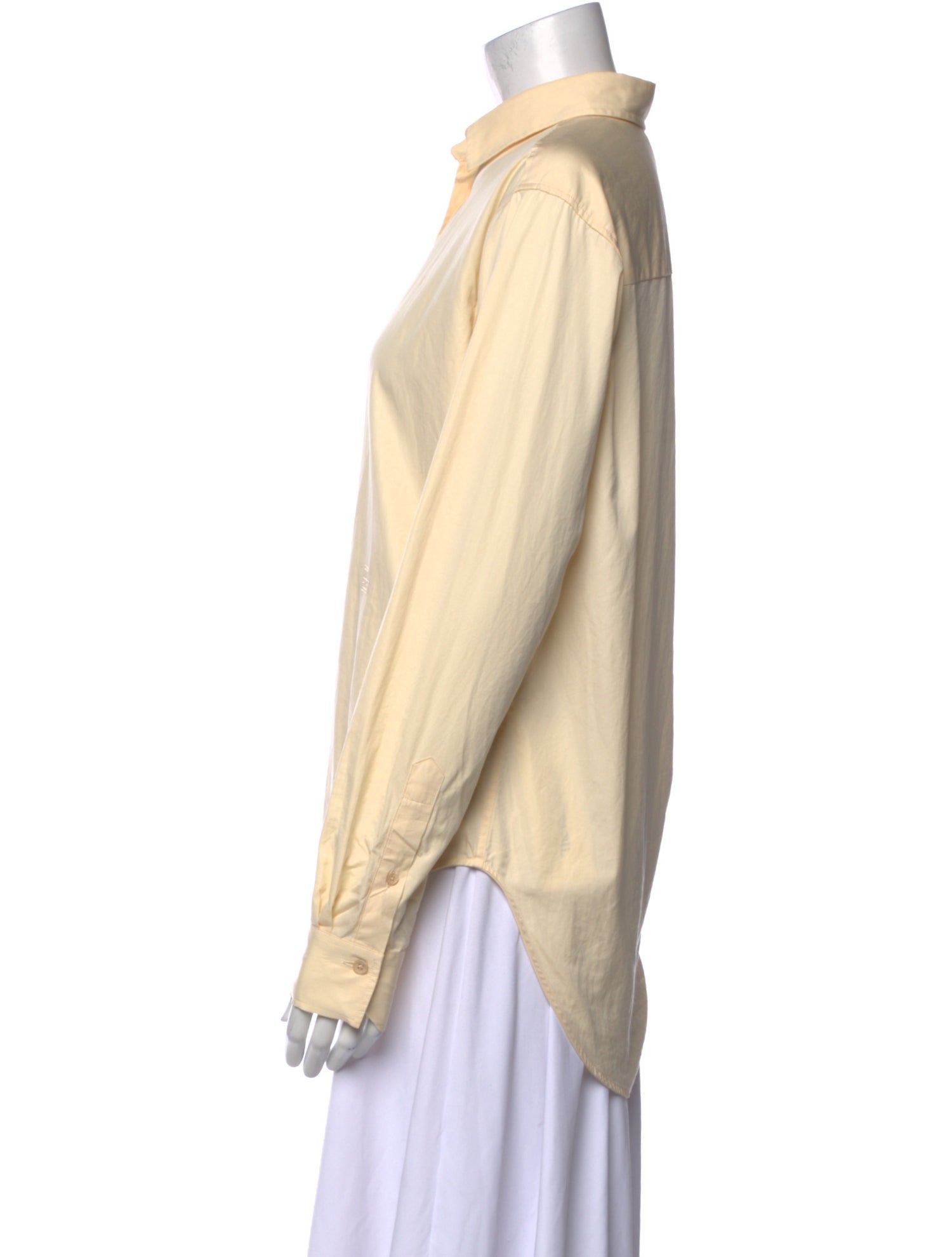 TOTEME Signature Cotton Shirt Long Sleeve Button-Up Top