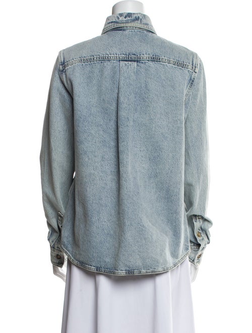 TOTEME Petite Denim Long Sleeve Button-Up Top