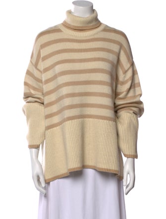 TOTEME Signature Stripe Turtleneck Wool Sweater