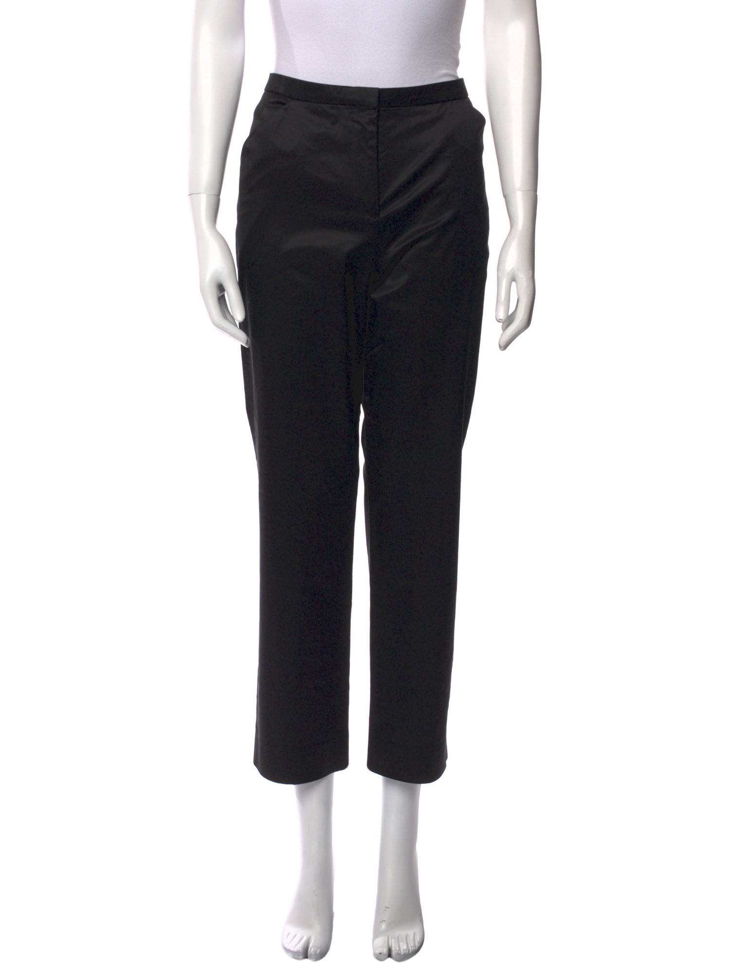 TOTEME Cropped Straight Trousers Straight Leg Pants