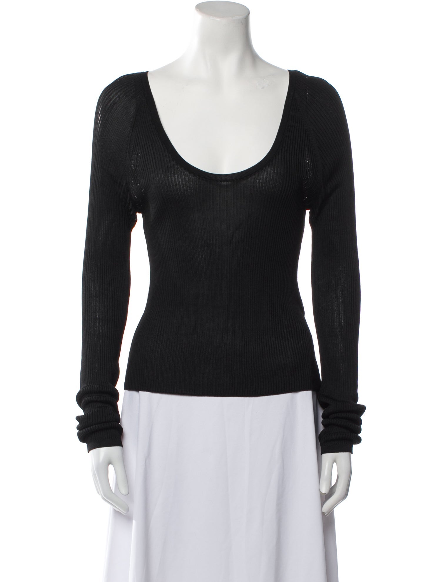 TOTEME Scoop Neck Long Sleeve Top