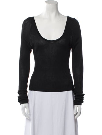 TOTEME Scoop Neck Long Sleeve Top