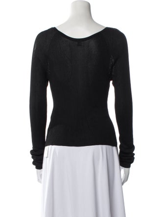 TOTEME Scoop Neck Long Sleeve Top