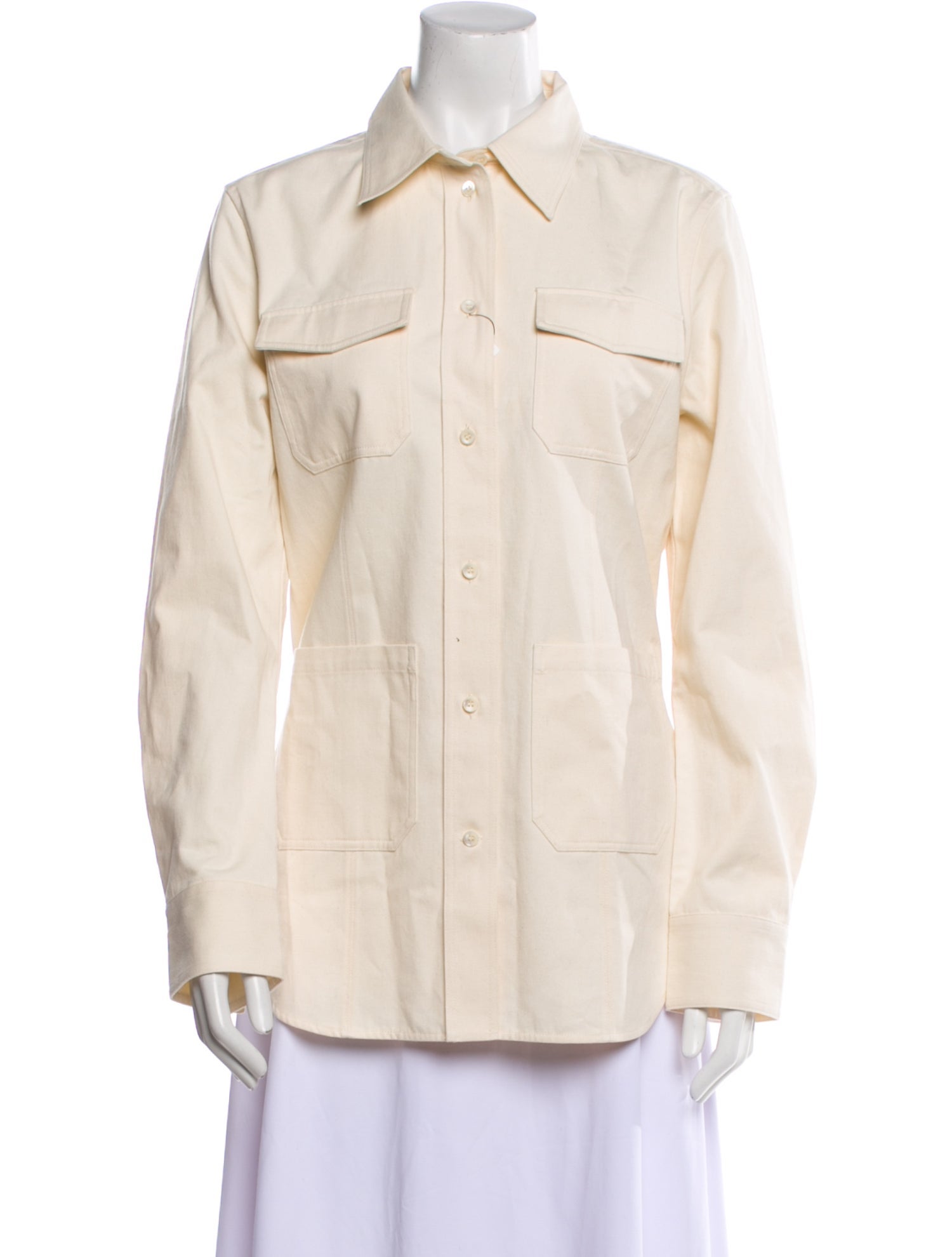 TOTEME Long Sleeve Button-Up Top