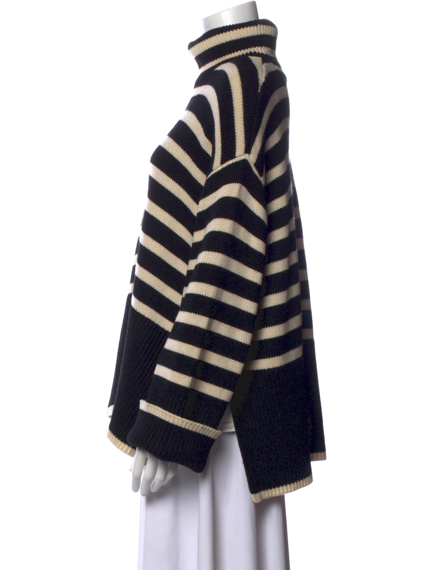 TOTEME Signature Stripe Turtleneck Wool Sweater
