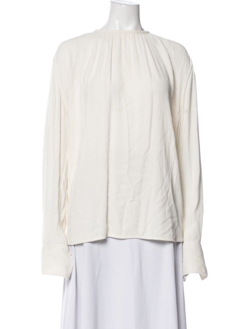 TOTEME Mock Neck Long Sleeve Blouse