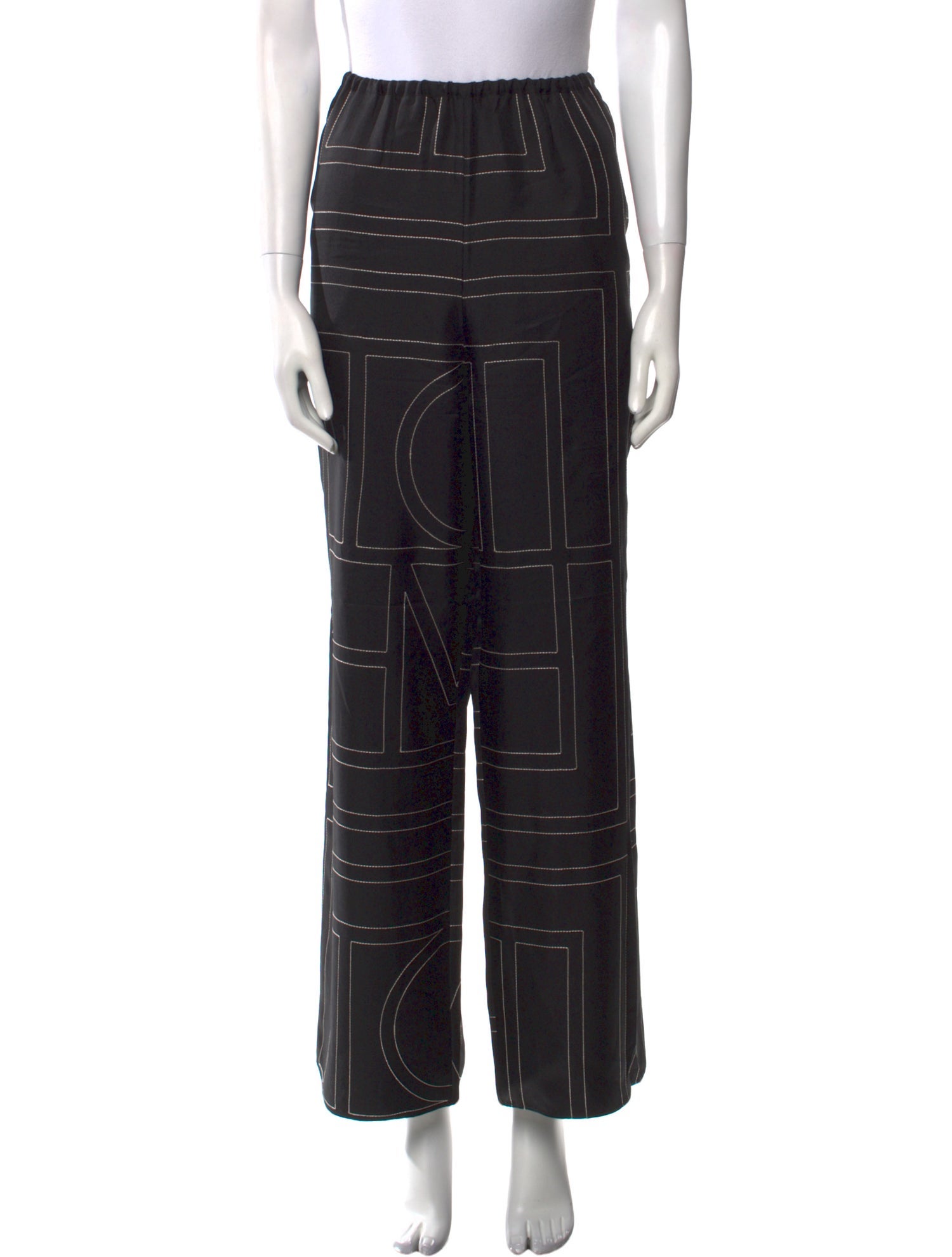 TOTEME Monogram PJ Wide Leg Pants