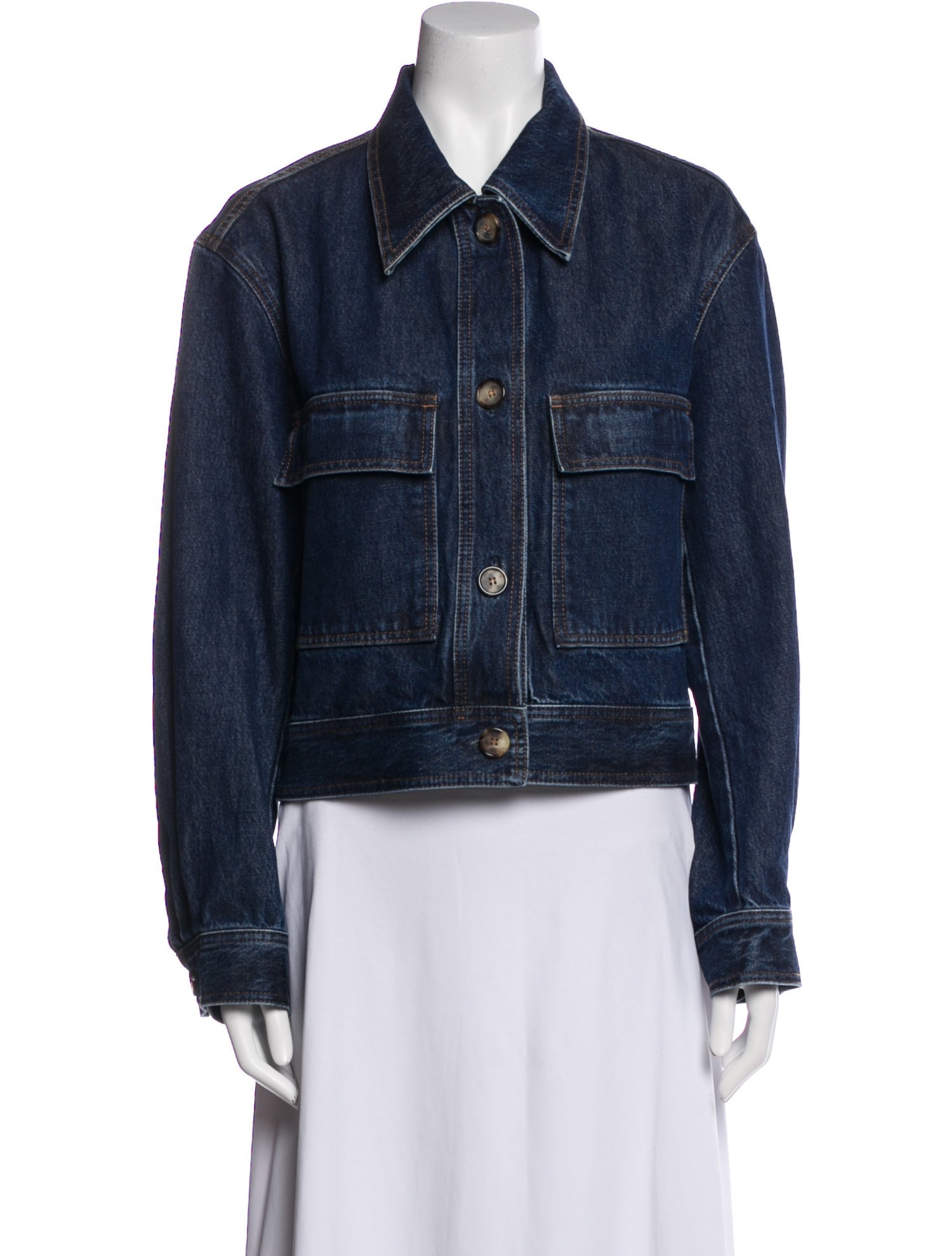 TOTEME Cropped Denim Jacket Denim Jacket
