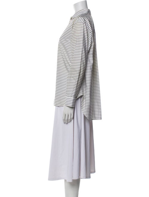 TOTEME Capri Striped Long Sleeve Striped Button-Up Top